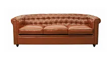 Трехместный диван CHESTERFIELD Karo brown 3S коричневый, 184х76х74 см