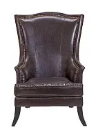 Кресло с ушами Chester brown коричневый кожзам 113*88*80 см