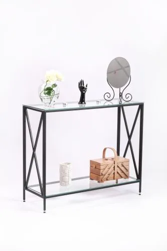 Консольный стол 1031-CB clear черный муар AllConsoles 100x35x80 фото 9