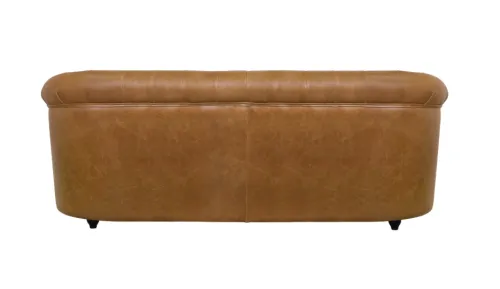 Трехместный кожаный диван Karo Brown leather 3S, 184х76х74 см фото 5