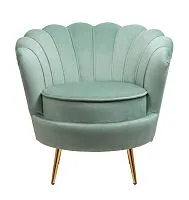 Кресло ракушка зеленое Pearl green 75*75*85 см