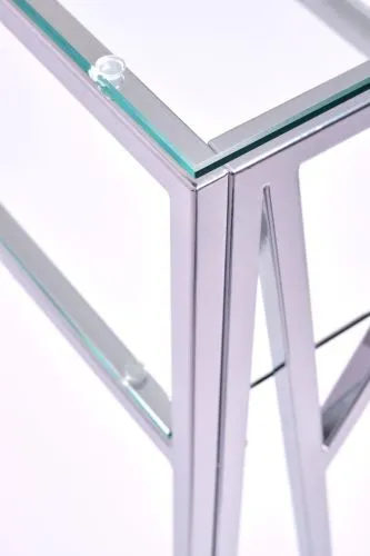 Консольный стол 1092-CS clear серебряный AllConsoles 100x25x80 фото 4