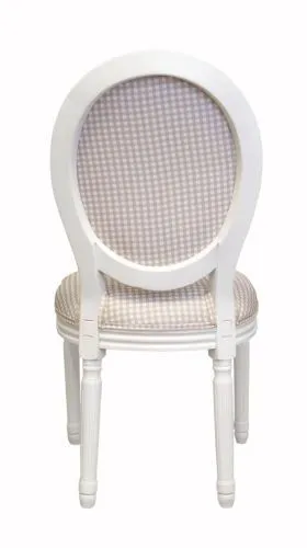 Стул мягкий медальон classik check белый, клетка фото 3