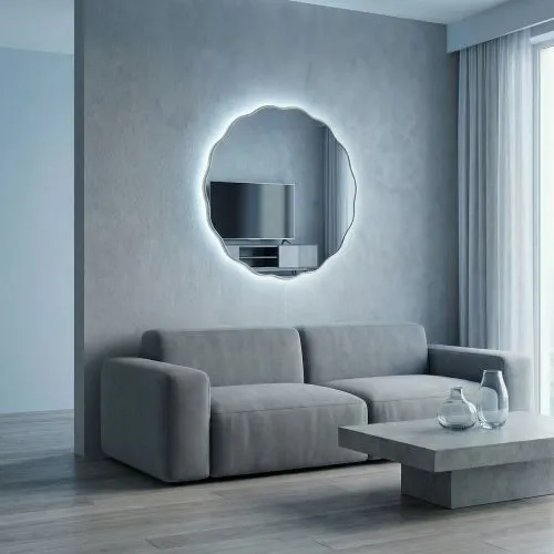 Fancy M LED Silver Зеркало в раме с подсветкой фото 2