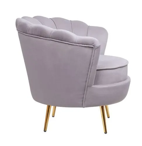 Кресло ракушка серое Pearl grey 75*75*85 см фото 3