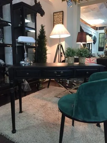 Стол письменный Marcel & Chateau из массива H2716 чёрный, 110х60х77 см фото 6