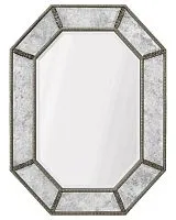 Зеркало настенное в раме Ньюпорт Florentine Silver/19, серебро