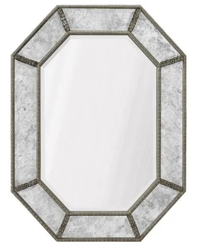 Зеркало настенное в раме Ньюпорт Florentine Silver/19, серебро