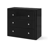 Комод зеркальный Дэзи black, черный 81*41*92 см / под заказ