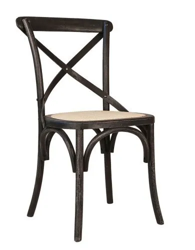 Стул деревянный венский CROSS BACK BLACK BRUSH фото 2