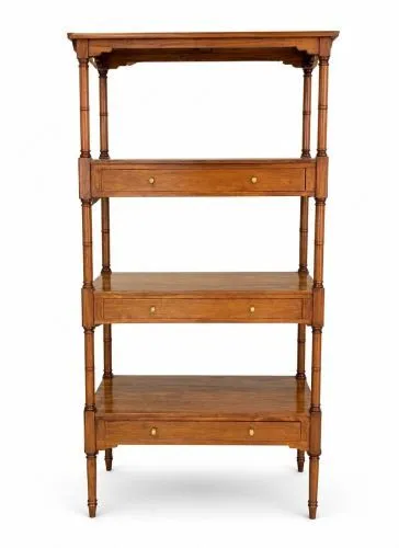 Этажерка из массива махагони ROPR3D-M (орех, 100х45х190 см) фото 2