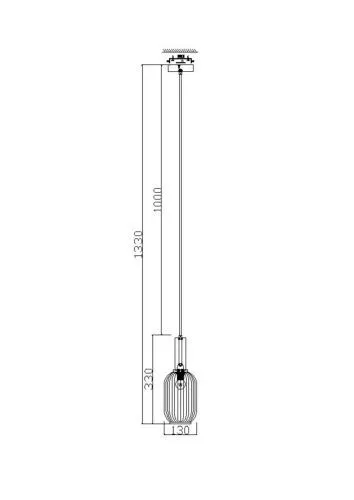 Подвесной светильник Freya FR8013PL-01AM фото 2