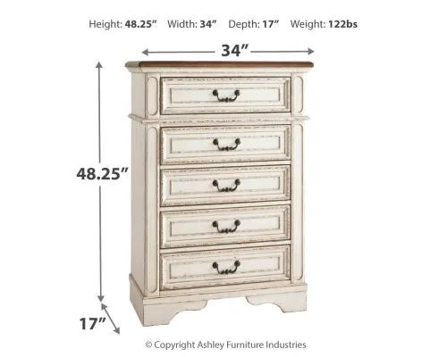 Комод высокий пять ящиков Realyn B743-45, Ashley Furniture фото 3