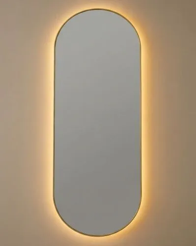 Kapsel L LED Gold Зеркало в раме с подсветкой
