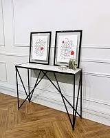 Консоль с мраморной столешницей 81*30*100 см