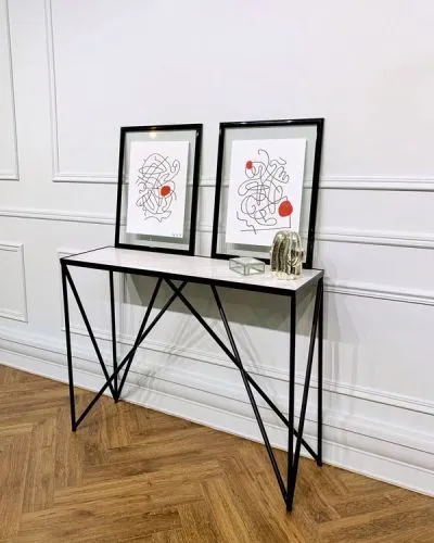Консоль с мраморной столешницей 81*30*100 см