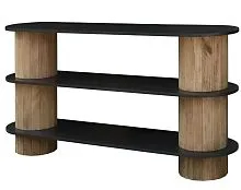 Консоль–этажерка Vintage Loft (черный + натуральный) 160×40×80 см
