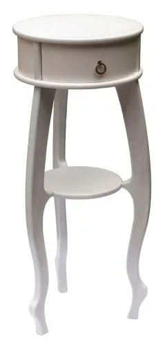 Подставка круглая Bergé с ящиком, 102*40*40 см, белый ясень