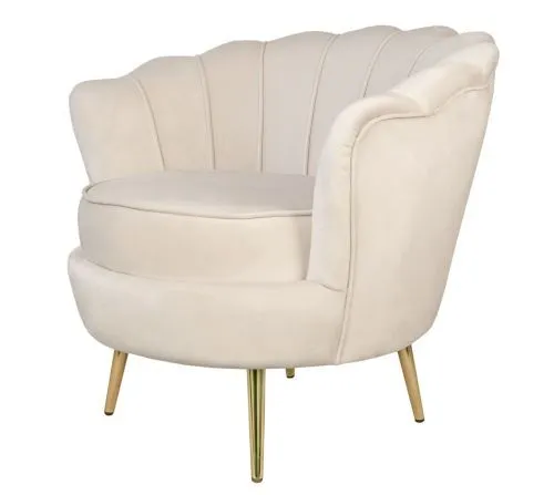 Кресло ракушка Pearl beige, бежевый 75*75*85 см фото 3