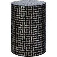 Столик акцентный с отделкой раковинами устриц 33х33х48см