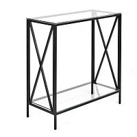 Консольный стол 1033-CB clear черный муар AllConsoles 80x35x80