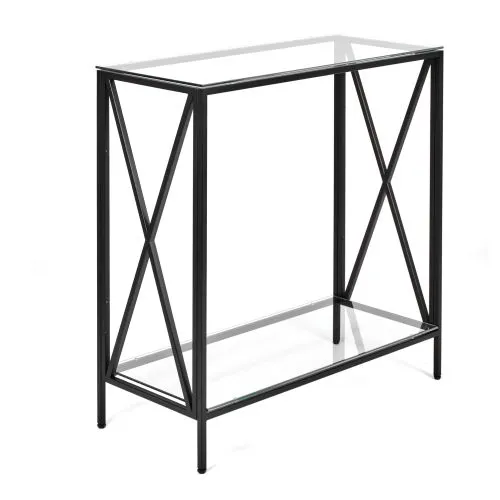Консольный стол 1033-CB clear черный муар AllConsoles 80x35x80