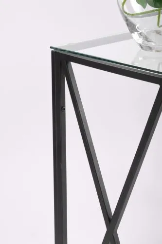 Консольный стол 1031-CB clear черный муар AllConsoles 100x35x80 фото 6