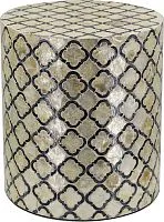 Столик акцентный с отделкой раковинами устриц 35x35x40см