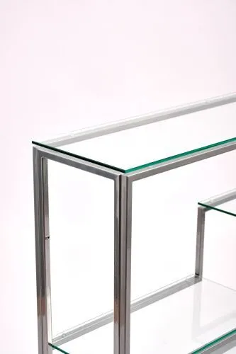Консольный стол 1012-CS clear серебряный AllConsoles 100x25x80 фото 2