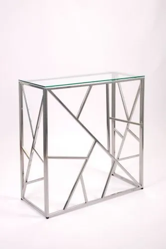 Консольный стол 1053-CS clear серебряный AllConsoles 80x35x80 фото 2