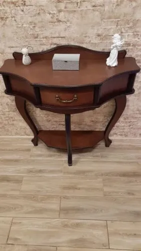 Консоль с ящиками в цвете орех 86*30*80 см фото 19