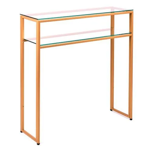 Консольный стол 1044-CG clear золотой AllConsoles 80x25x80