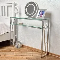 Консольный стол 1092-CS clear серебряный AllConsoles 100x25x80