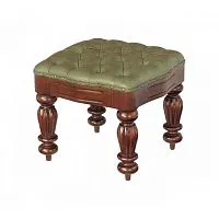 Пуф низкий SFFJ-M LT GR кожаный 30*35*35 см, зеленая кожа
