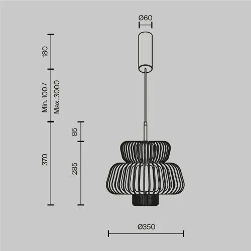 Подвесной светильник Maytoni MOD465PL-L12BK1 фото 8