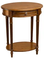 Консоль овальная из массива Zzibo mobili 00127 (орех) 60х44х75 см