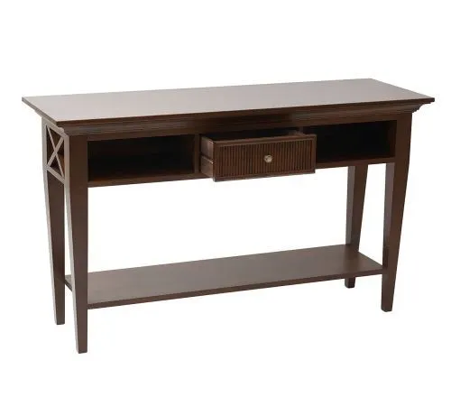 Консоль с ящиком из массива 2702 орех, 135х44х80 см фото 2