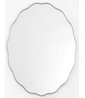 Зеркало настенное Fancy Oval Silver (Фэнси) в тонкой раме Smal 60*80 см