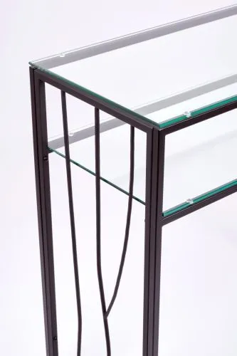 Консольный стол 1123-CB clear черный муар AllConsoles 80x35x80 фото 3