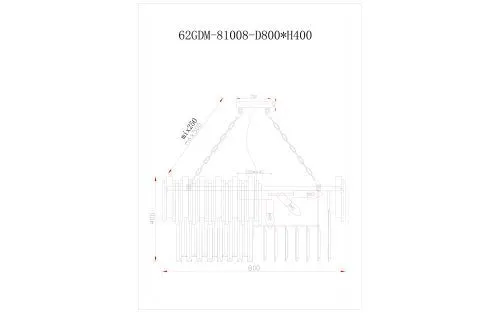 62GDM-81008-800 Люстра Виктория (Vittoria) M d80см h38см фото 2