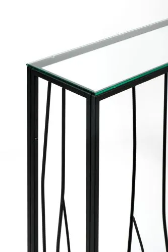 Консольный стол 1022-CB clear черный муар AllConsoles 100x25x80 фото 4