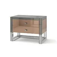 Тумба зеркальная с ящиками Ромни, розовый 60*50*80 см