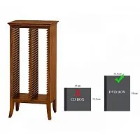 Подставка под DVD диски из массива RDVDPL60-M (орех) на 60 шт, 49х17х80 см