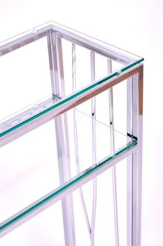 Консольный стол 1124-CS clear серебряный AllConsoles 80x25x80 фото 8