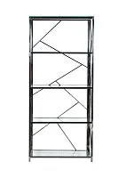 GY-SH8711BL Стеллаж стекло прозр/темн.хром 80*35*180см