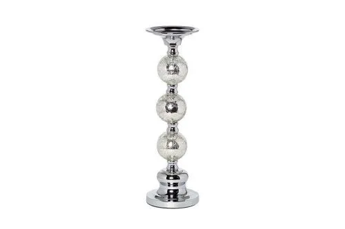 22-86642L Подсвечник никелированный d11*32см