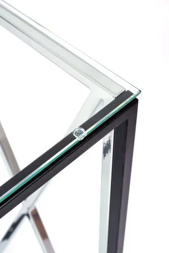 Консольный стол 1033-CB_S clear черный муар, серебряный AllConsoles 80x35x80 фото 3