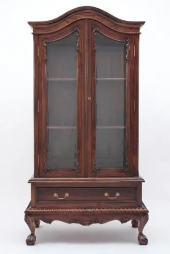 Шкаф-витрина Чиппендейл, цвет темный орех 185*45*90 см