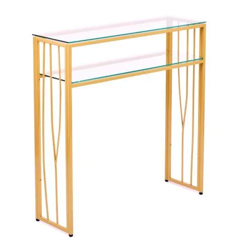 Консольный стол 1124-CG clear золотой AllConsoles 80x25x80
