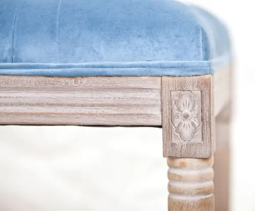 Банкетка большая в стиле прованс Kina middle light blue фото 2